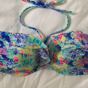 Victoria secret strapless floral bikini top
